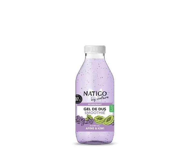 Gel de dus Natigo By Nature Smoothie - Afine si Kiwi 97% ingrediente naturale, 400ml