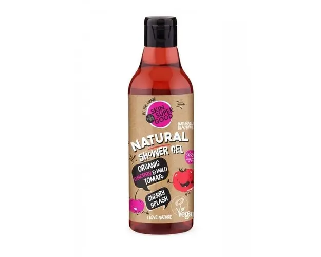 Gel de Dus Natural Cherry Splash Skin Supergood Organic Shop, 250 ml