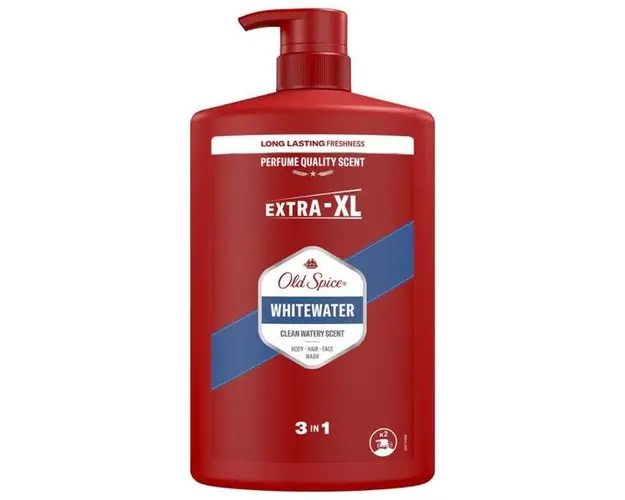 Gel de Dus pentru Barbati - Old Spice Whitewater Body - Hair - Face Wash 3in1, 1000 ml