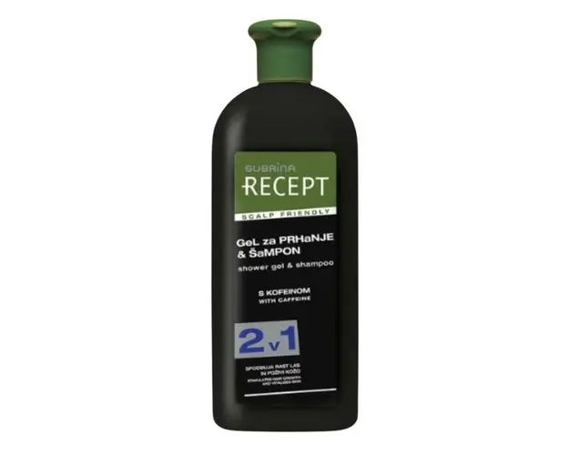 Gel de Dus si Sampon cu Cafeina - Subrina Recept 2 in 1 Shower Gel &amp; Shampoo with Caffeine, 400 ml
