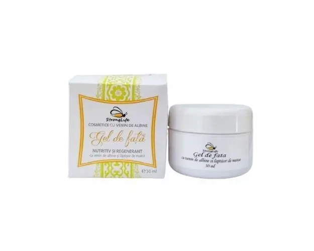 Gel de fata cu venin de albine si laptisor de matca StrongLife by Dr. Ing. Cornelia Dostetan Abalaru apicultor - 30ml