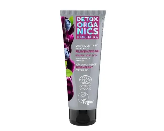 Gel de Noapte pentru Intinerirea Tenului Detox Organics, 75 ml