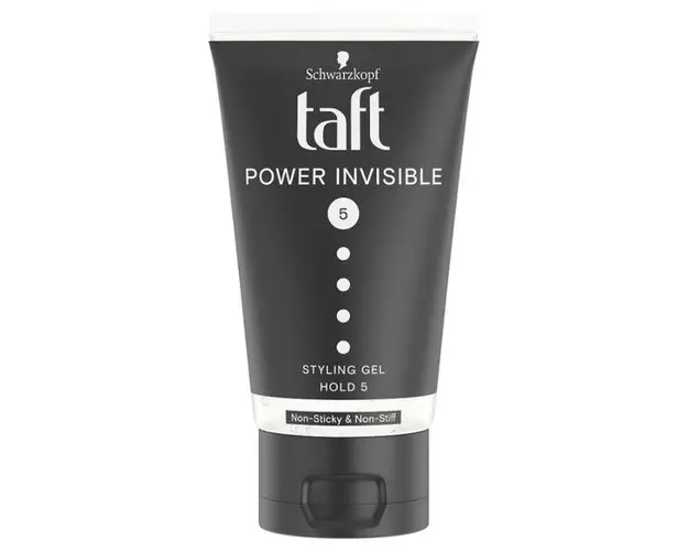 Gel de Par Invizibil cu Fixare Puternica - Schwarzkopf Taft Power Invisible Gel Mega Strong 5, 150 ml