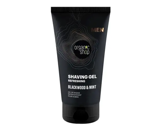Gel de Ras Revigorant pentru Barbati - Organic Shop Men Shaving Gel Refreshing Blackwood&amp;Mint, 150 ml