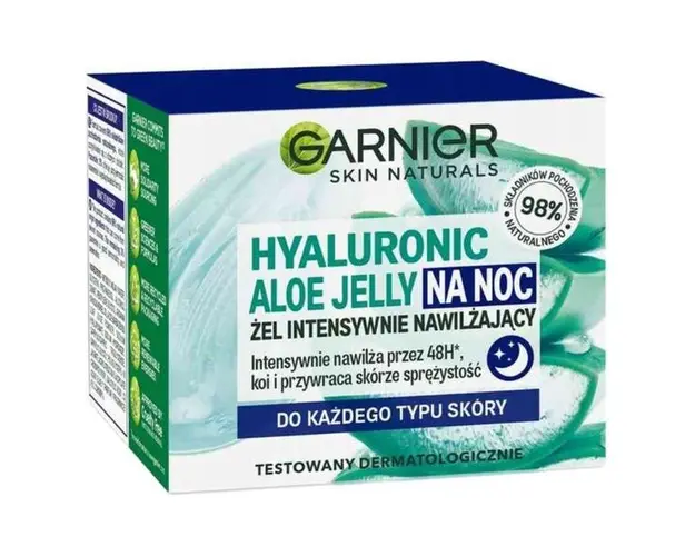 Gel Hidratant pentru Noapte - Garnier Skin Naturals Hyaluronic Aloe Jelly Night, 50 ml