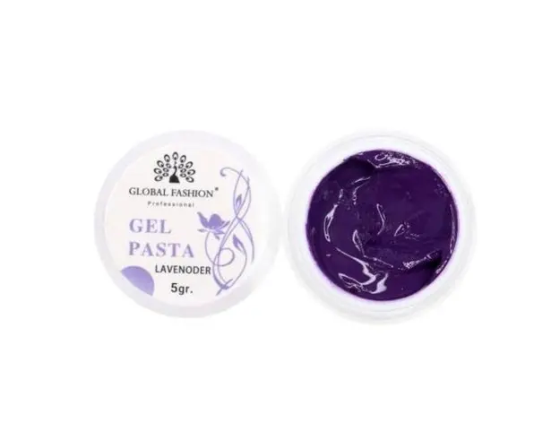 Gel pasta pentru unghii Global lavanda, 5 ml