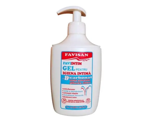 Gel pentru Igiena Intima cu Bicarbonat Faviintim Favisan, 300 ml