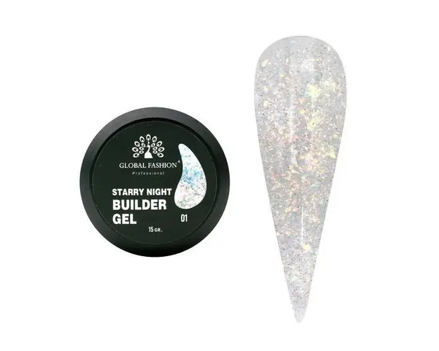 Gel pentru modelarea unghiilor 15 g, Starry Night Builder Gel, 01