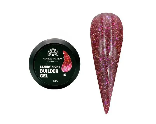 Gel pentru modelarea unghiilor 15 g, Starry Night Builder Gel, 07