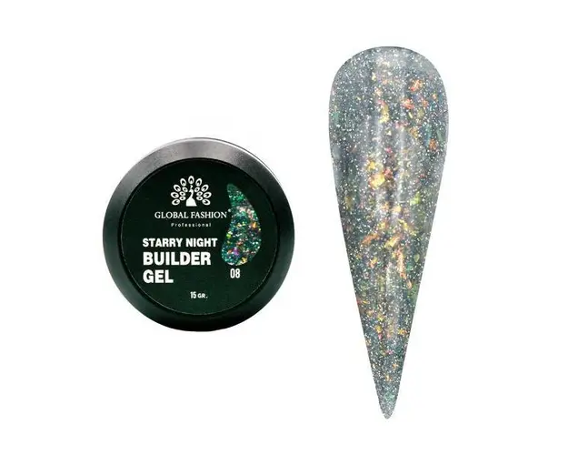 Gel pentru modelarea unghiilor 15 g, Starry Night Builder Gel, 08