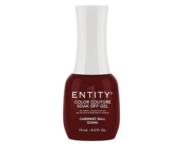 Gel Pigmentat pentru Unghii - Entity Color Couture Soak Off Gel, nuanta &quot;Cabernet Ball Gown&quot;, 15 ml