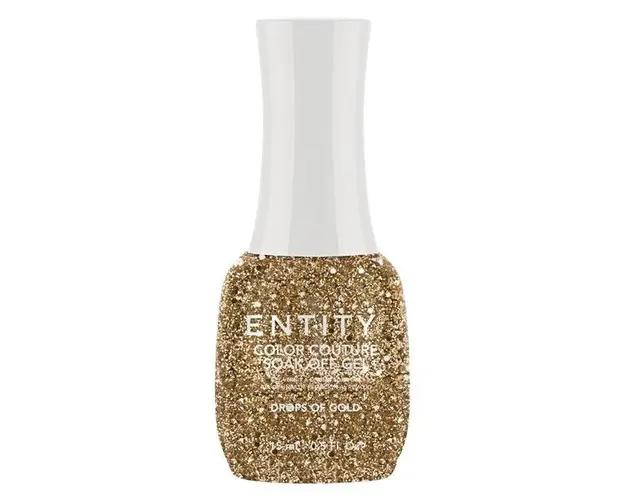 Gel Pigmentat pentru Unghii - Entity Color Couture Soak Off Gel, nuanta &quot;Drops of Gold&quot;, 15 ml