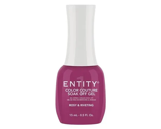 Gel Pigmentat pentru Unghii - Entity Color Couture Soak Off Gel, nuanta &quot;Rosy &amp; Riveting&quot;, 15 ml