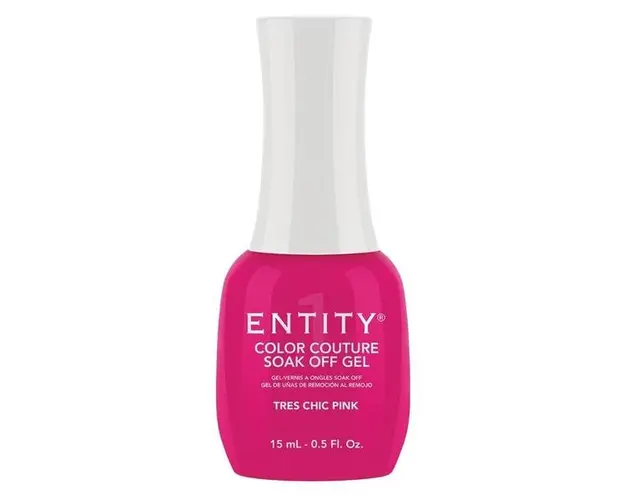 Gel Pigmentat pentru Unghii - Entity Color Couture Soak Off Gel, nuanta &quot;Tres Chic Pink&quot;, 15 ml