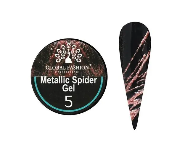 Gel Spider , Global Fashion, Glitter Shiny, 5g, Roz 05