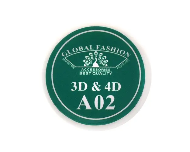 Gel UV 4D plastilina, gel plastart, Global Fashion, A02, 7g, verde
