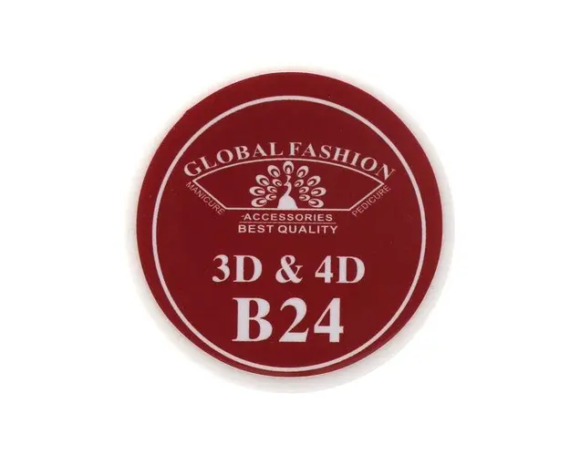 Gel UV 4D plastilina, gel plastart, Global Fashion, B24, 7g, culoare rosie