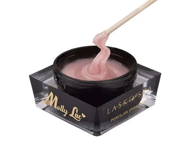 Gel UV MollyLac Sparkle Natural Pink 50 g