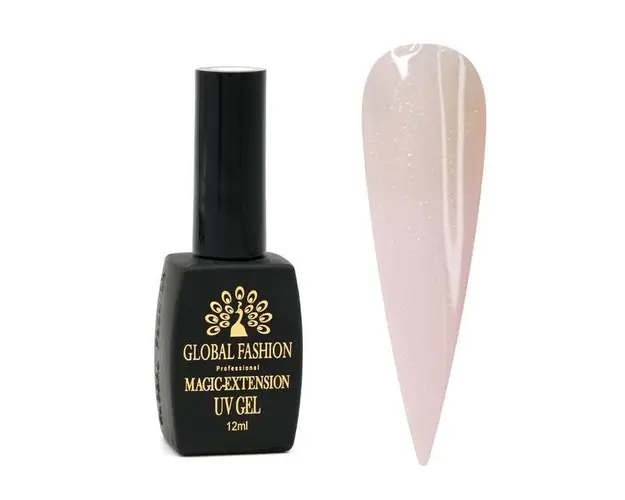 Gel UV pentru conastructie, Magic Extension,12 ml, cu glitter, Nude G04