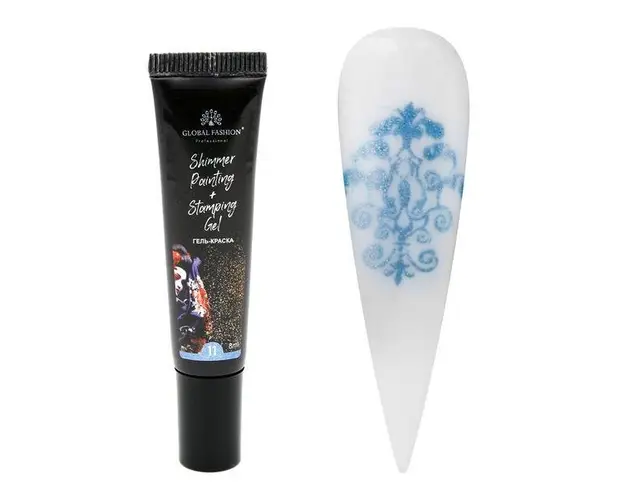 Gel vopsea pentru pictura chinezeasca si stampila cu shimmer 8 ml, Painting Stamping 11