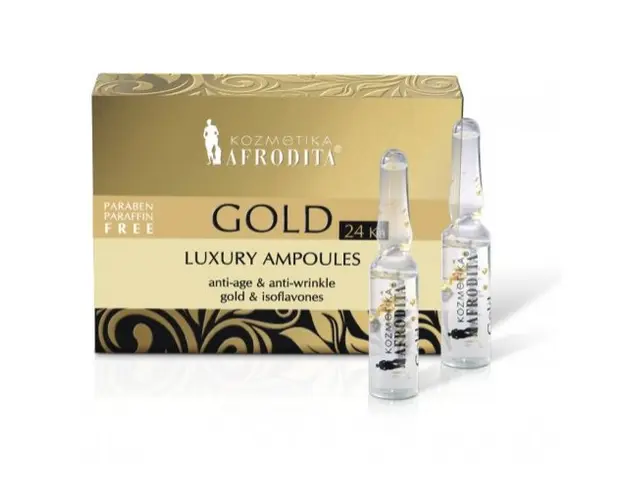 Cosmetica Afrodita - Fiole LUXURY cu aur pur 5 fiole a 1,5 ml