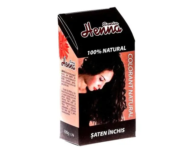 Colorant Natural Henna Sonia, Saten Inchis, 100 g
