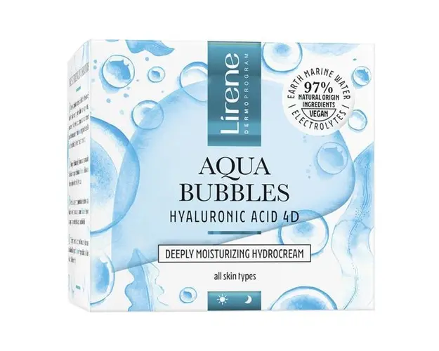 Hidro-crema cu acid hialuronic Lirene Aqua Bubbles, 50 ml