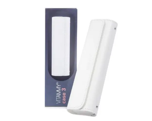 Husa de protectie Vitammy Case 3, din piele ecologica, dedicata periutelor de dinti electrice Vitammy: Aurum, Pearl+, Platinum, Alb