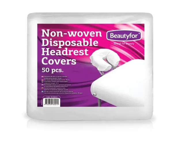Huse Protectie Tetiera din Material Netesut de Unica Folosinta - Beautyfor Non-woven Disposable Headrest Covers, 50 buc