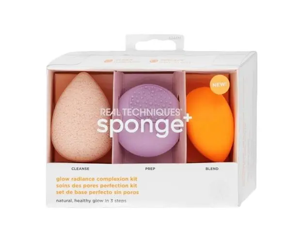 Kit 3 Bureti - Real Techniques Pro Glow Radiant Complexion, 1 pachet