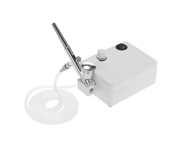 Kit Compresor Aer Airbrush + Pistol Unghii si Make-up, Pictura corp Tatuaj semipermanent, TotulPerfect