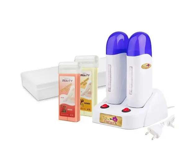 Kit Epilare Incalzitor Roll On DUBLU Blue + Ceara + Hartie Epilat