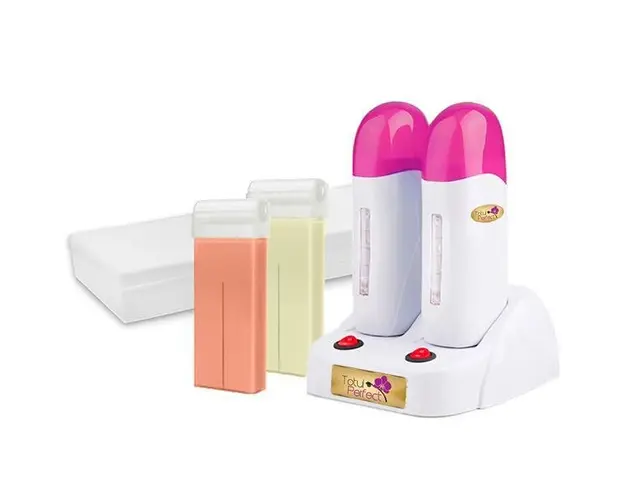 Kit Epilare Incalzitor Roll On DUBLU + Ceara + Hartie Epilat Roz