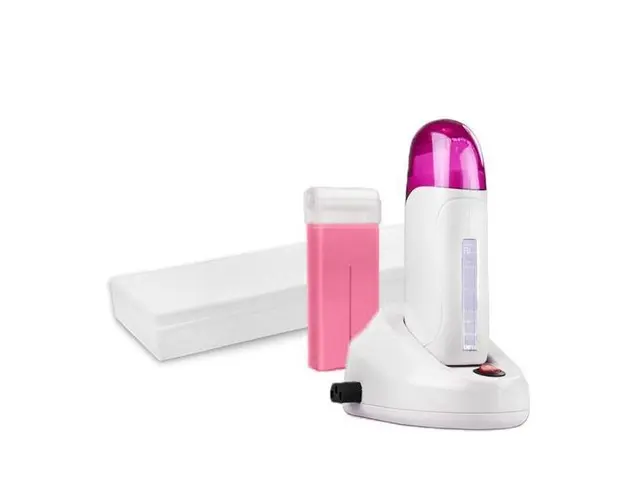 Kit Epilat Incalzitor Ceara Roll On cu Baza Pink + Hartie epilat + Ceara