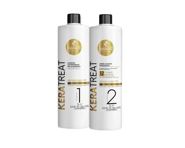 Kit Indreptare Progresiva a parului Keratreat (Sampon Si Crema Indreptare), Haskell, 1L+1L