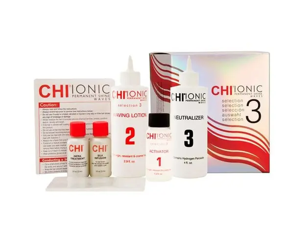 Kit pentru Par Natural, Rezistent si Aspru - CHI Ionic Permanent Shine Waves Selection 3 Kit
