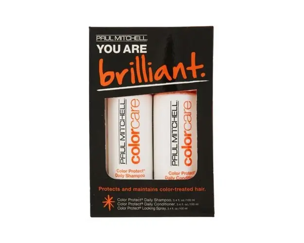 Kit pentru protectia culorii Paul Mitchell Take Home Sampon 100 ml + Balsam 100 ml + Spray 100 ml