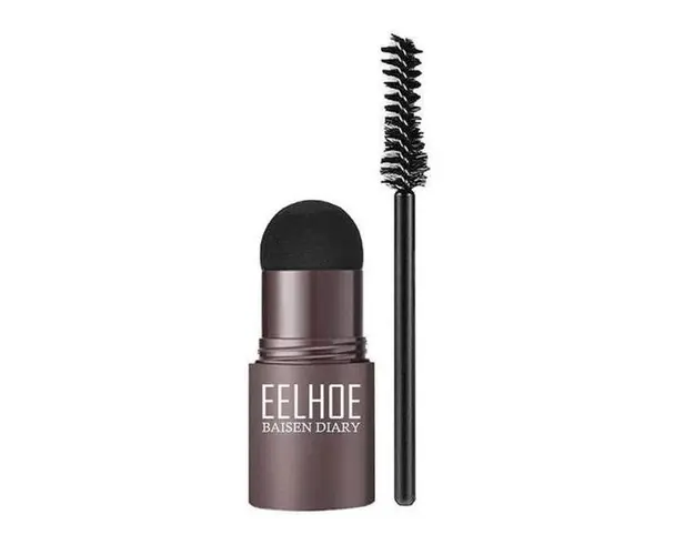 Kit pentru sprancene, Shaping eyebrow, tip stampila, Medium brown, 5g
