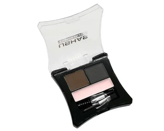 Kit Sprancene 3 in 1, 2 Nuante, Ceara si Pensule Stilizare Incluse, USHAS Eyebrow Pallete, 04, 10g