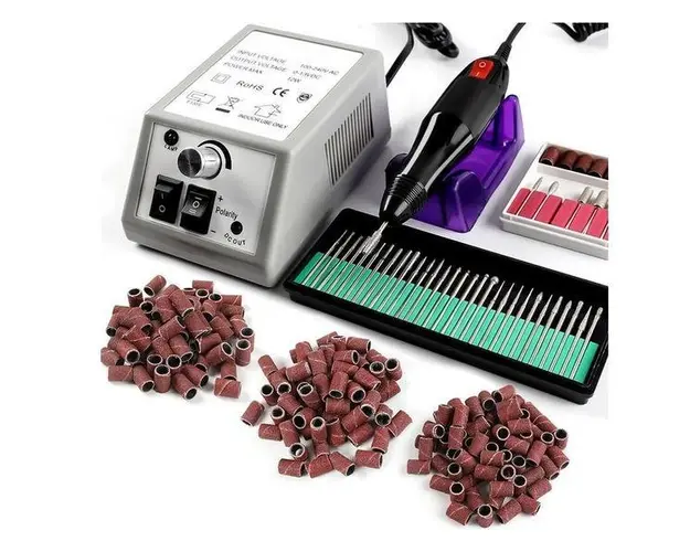 Kit unghii false, freza pila electrica unghii 20.000 rpm, si 142 accesorii pentru manichiura si pedichiura