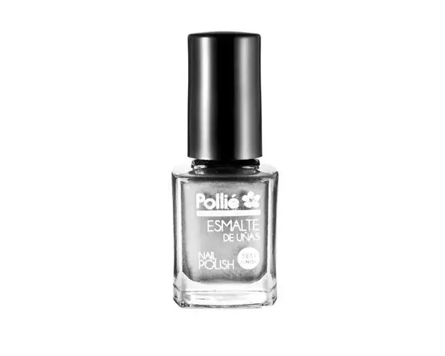 Lac de unghii colorat Argintiu Nail Polish Pollie, oja clasica, 12 ml