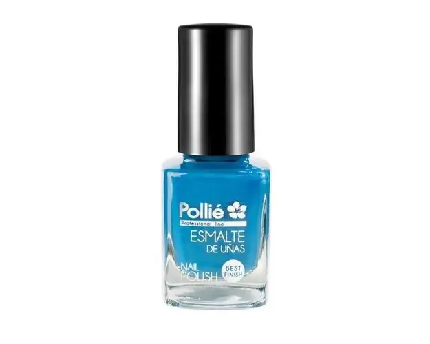 Lac de unghii colorat Bleu Nail Polish Cian Pollie, oja clasica, 12 ml