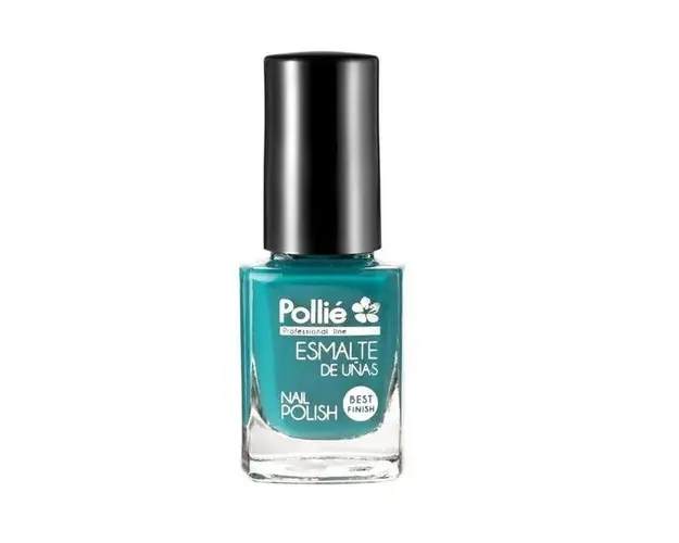 Lac de unghii colorat Verde Acvamarin Nail Polish Pollie, oja clasica, 12 ml
