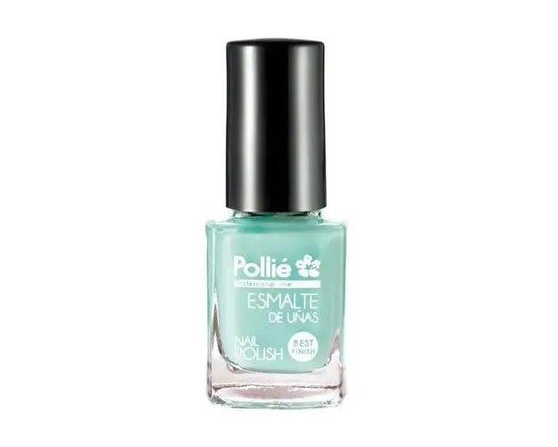 Lac de unghii colorat Verde Pastel Nail Polish Pollie, oja clasica, 12 ml