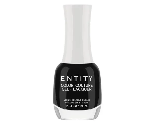 Lac de Unghii cu Efect de Gel - Entity Color Couture Gel - Lacquer, nuanta &quot;Little Black Bottle&quot;, 15 ml
