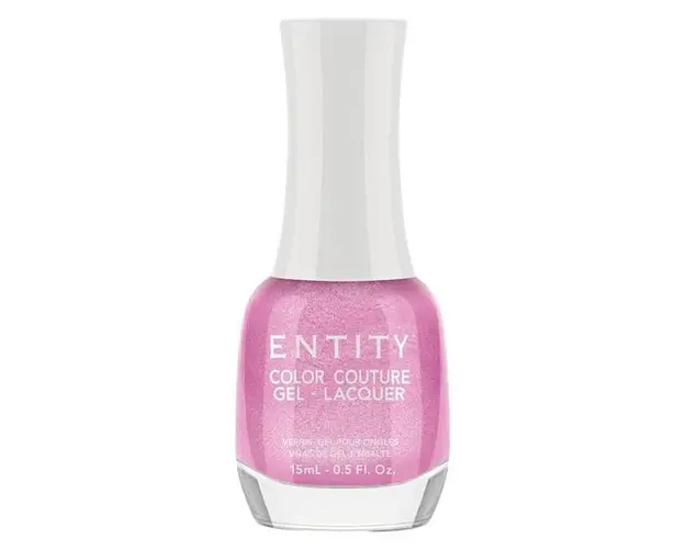 Lac de Unghii cu Efect de Gel - Entity Color Couture Gel - Lacquer, nuanta &quot;Ruching Pink&quot;, 15 ml