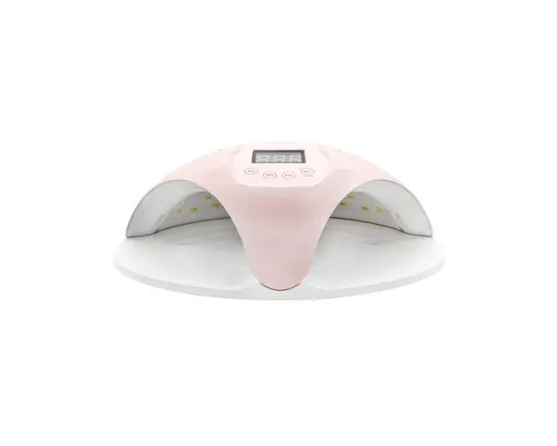 Lampa profesionala unghii Led/Uv Sun 669, 48W, ecran digital, timer, culoare roz deschis