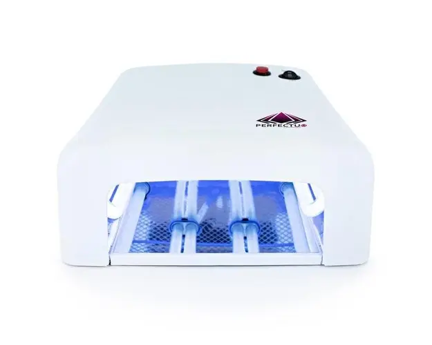 Lampa UV Unghii Profesionala Perfect White 818, 36W, Alb