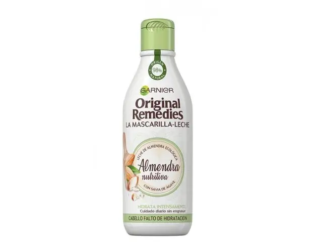 Lapte de Par Hidratant cu Migdale - Garnier Original Remedies La Mascherilla-Leche Almendra Nutritiva Cabello Falto de Hidratacion, 300 ml
