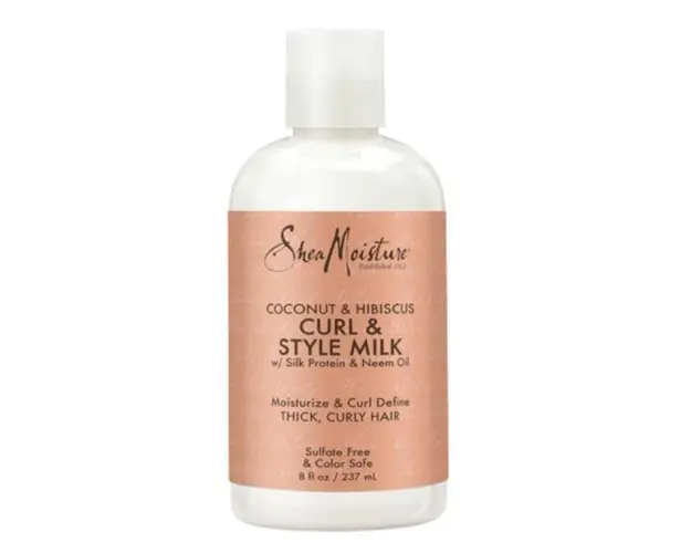 Lapte de styling pentru bucle cu hibiscus si nuca de cocos, Shea Moisture, 237ml